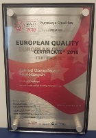 statuetka european quality certificate 2018