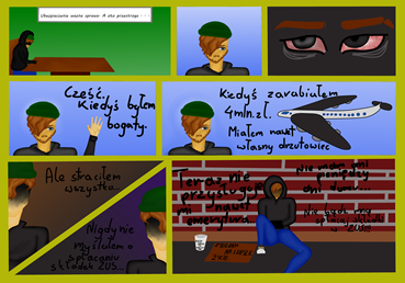Konkurs Projekt z ZUS, autor komiksu: Kamila Surowiec, Szkoła Podstawowa nr 6 w Braniewie - link do powiększonej grafiki (plik JPG 4,2 MB)