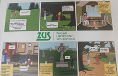 Konkurs Projekt z ZUS, utor komiksu: Maria Kijowska SP 38 w Sosnowcu - link do powiększonej grafiki (plik PDF 588 kb)