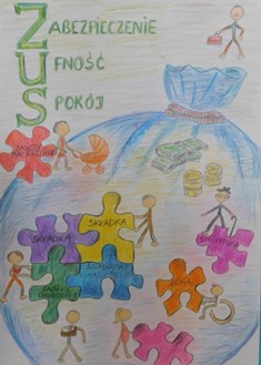 Konkurs Projekt z ZUS, autor pracy: Natalia Gałka Szkoła Podstawowa w Woli Różanieckiej - link do powiększonej grafiki (plik JPG 1 MB)